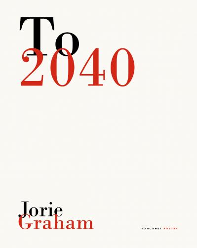 Cover of book which is white with the title and author name in large black and red text